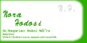 nora hodosi business card